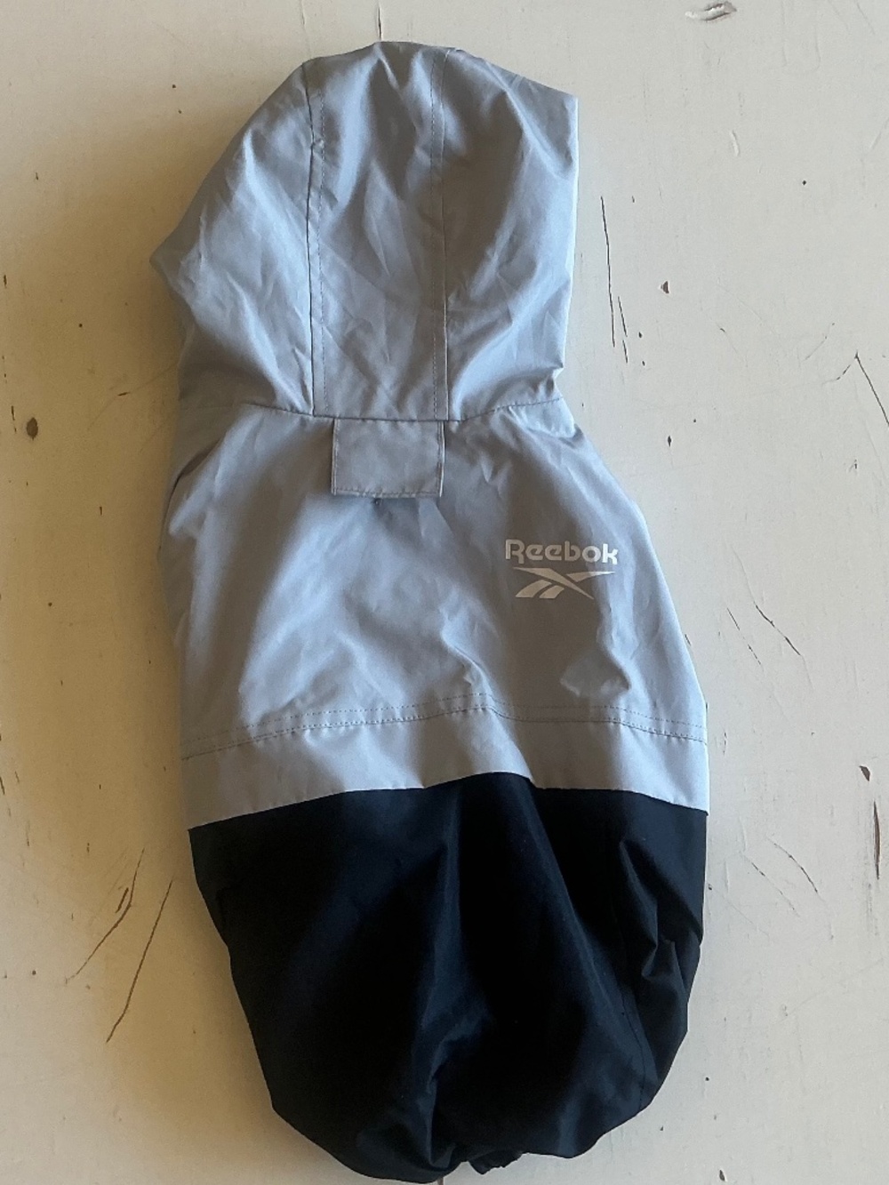 Reebok Gray Black Dog Raincoat Large